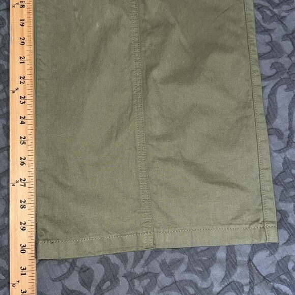 FLAMINGO size medium hunter green elastic waist wide leg cargo pants pockets NWT - Picture 5 of 11
